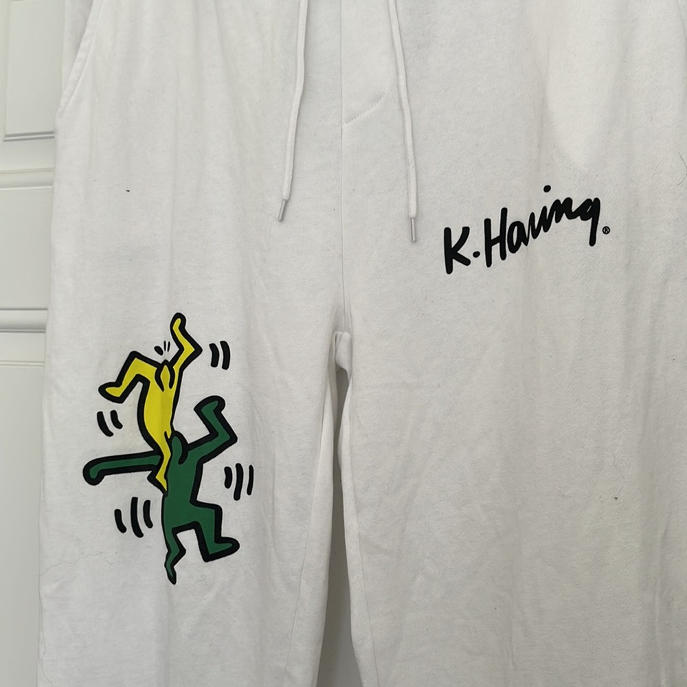 Keith Haring White Sweatpants
